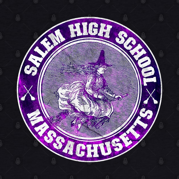 Salem High School Witch on a Broomstick Spooky Halloween by ScienceNStuffStudio